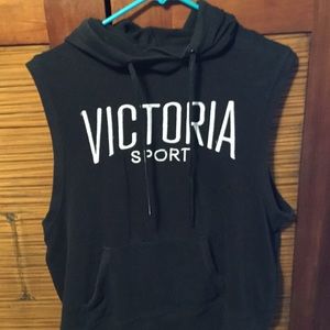 Victoria’s Sport Black Sleeveless  Hoodie size L